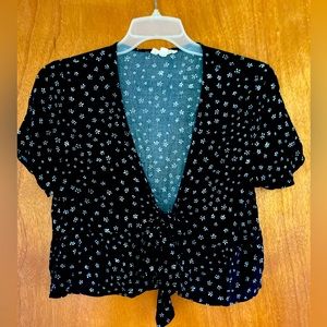 La Hearts crop cover up